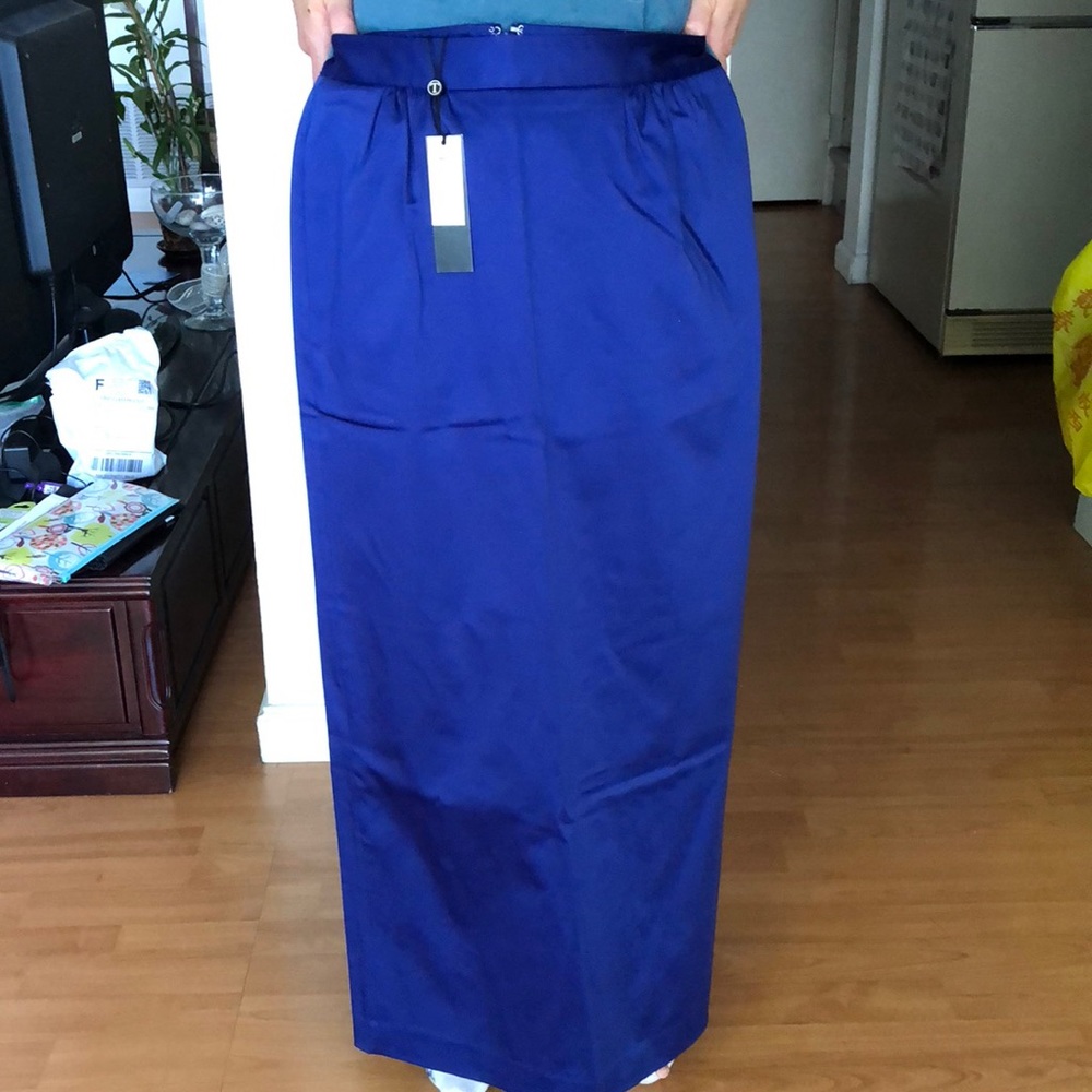 Full length royal blue skirt